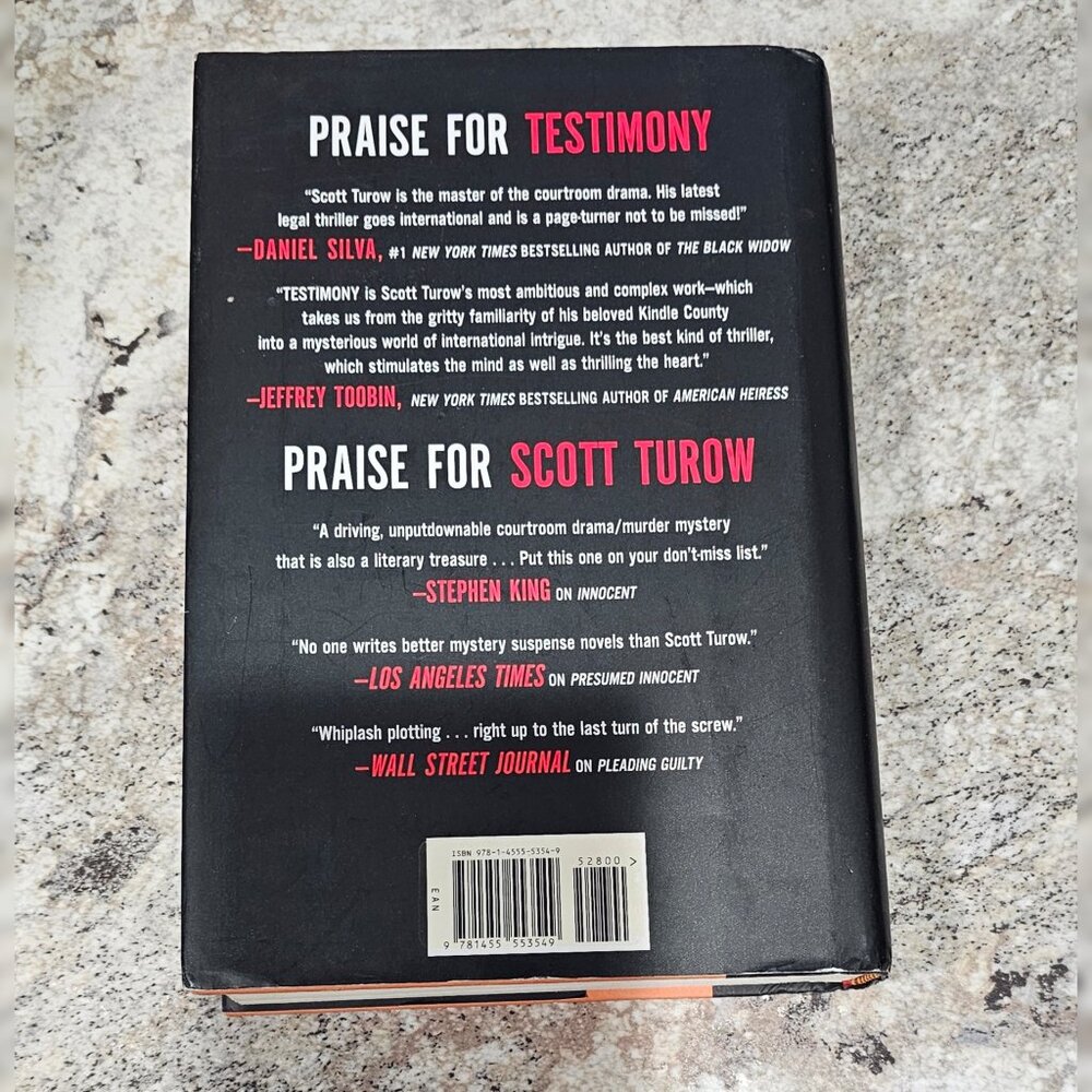 Testimony by Scott Turow Hardback - Picture 2 of 3